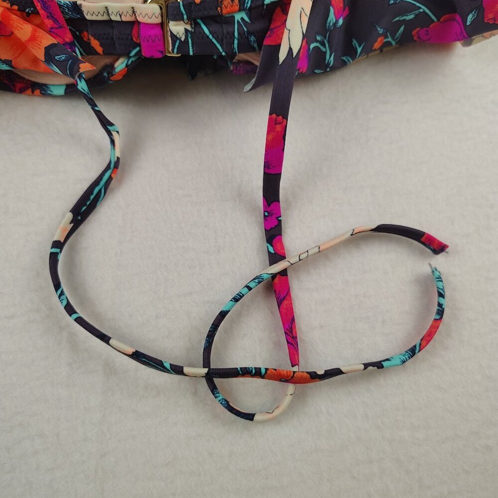 Shade & Share Floral Cheeky Halter Push-Up Bikini Bathing Suit Sz Small - Picture 5 of 9